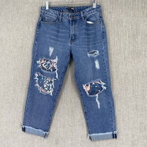Stylish Blue Distressed Women Jeans